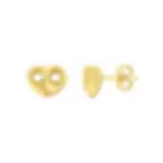 14k Yellow Gold Heart Gucci Studs