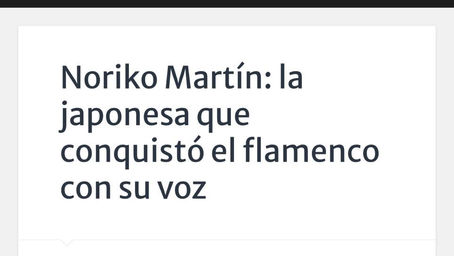 "La japonesa que conquistó el flamenco con su voz". Centros Municipales de Mayores Latina.