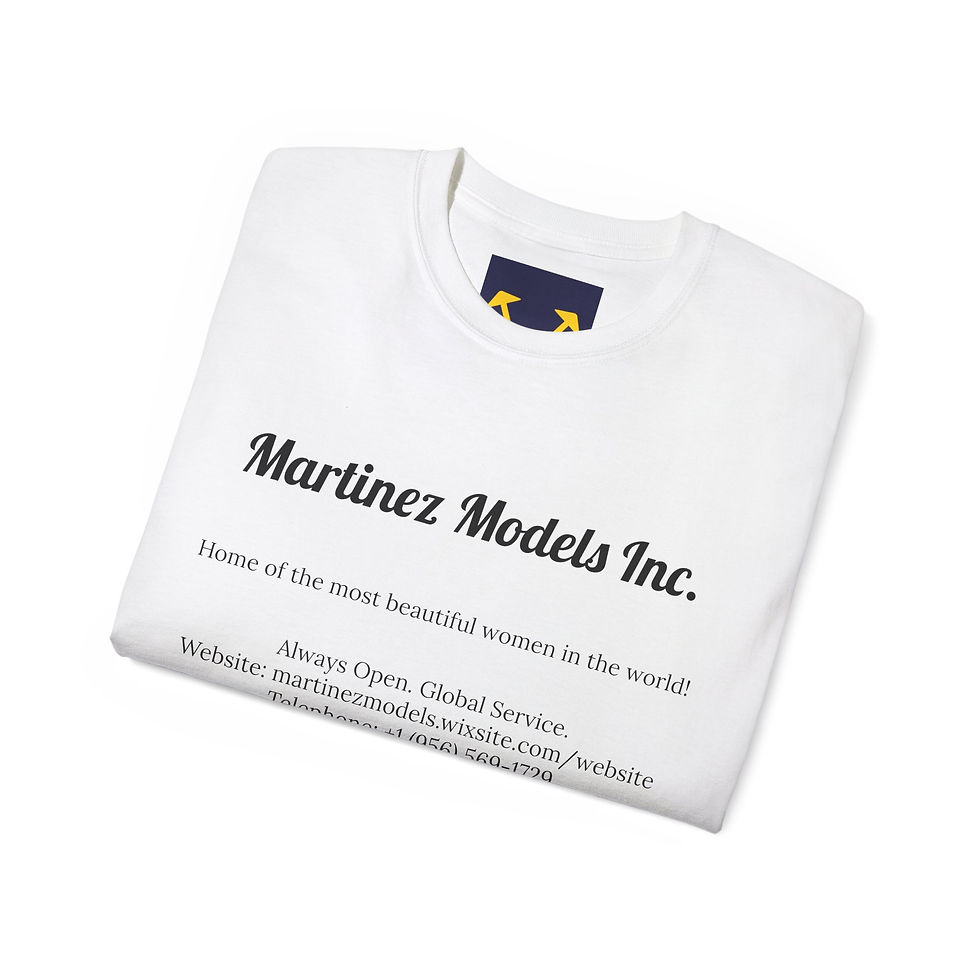 Thumbnail: Martinez Models T-shirt (Super Premium (gold)) (white)