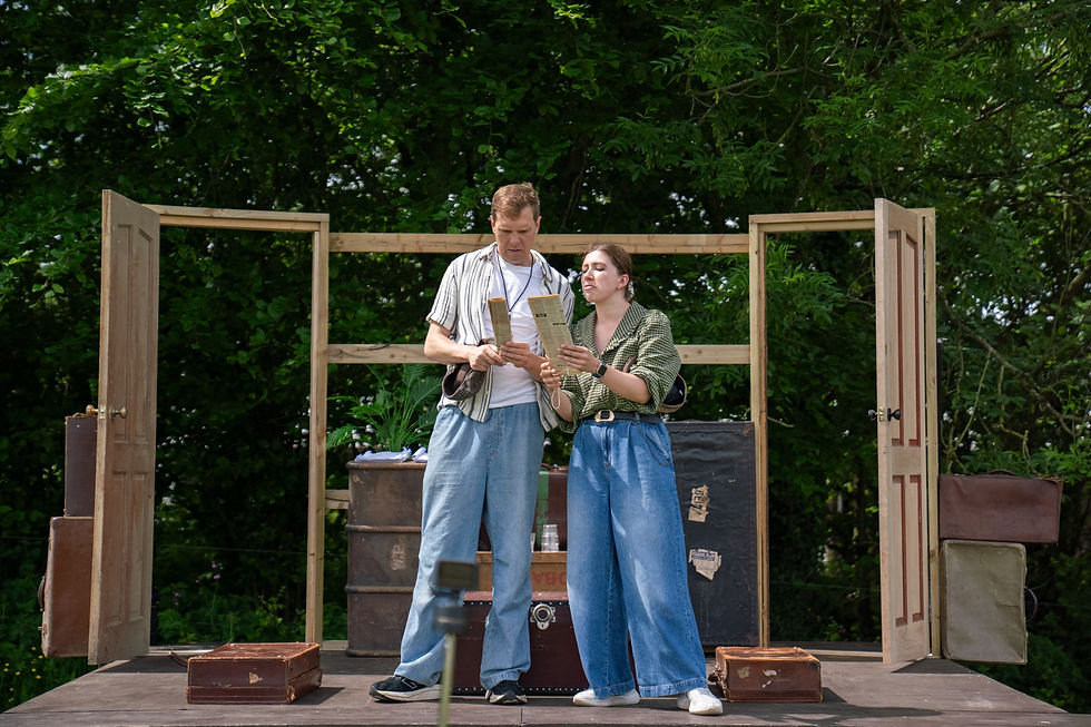 Laurence Pears and Eleanor Toms in rehearsals for AROUND THE WORLD IN 80 DAYS