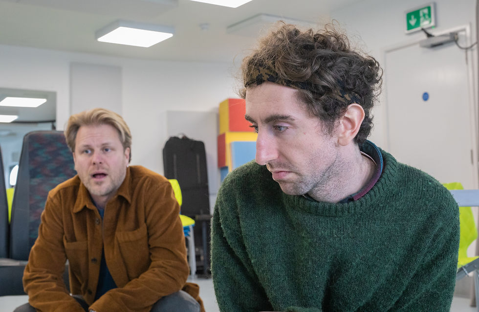 Darren Seed and Jack Brownridge-Kelly in rehearsals for SUPERSTITION MOUNTAIN