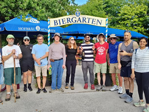 Wisconsin Go Hiking Clubhikers at the Bavarian Bierhaus Biergartgen during Oktoberfest