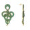 Thumbnail: Athena Viper Snake Drop Earrings Gold Emerald