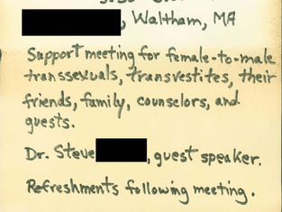 Adam Society meeting notice, c. 1991
