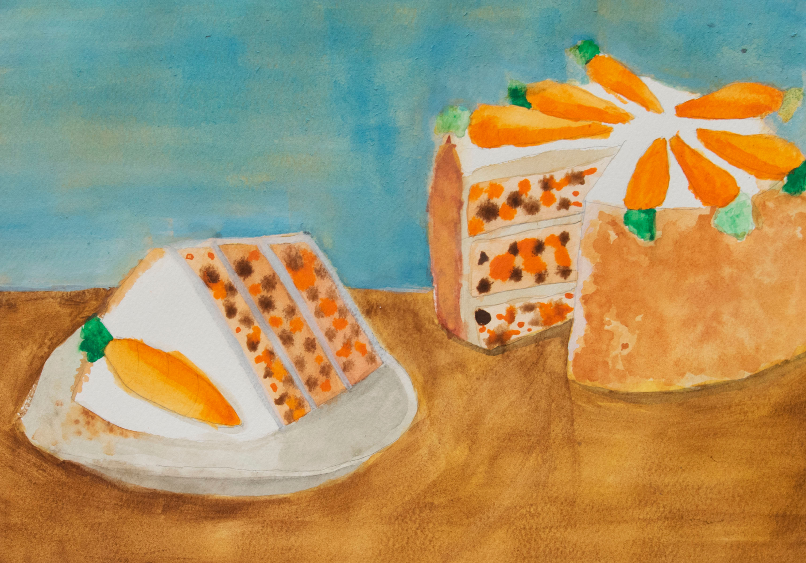 Garden Fresh carrot cake with a slice