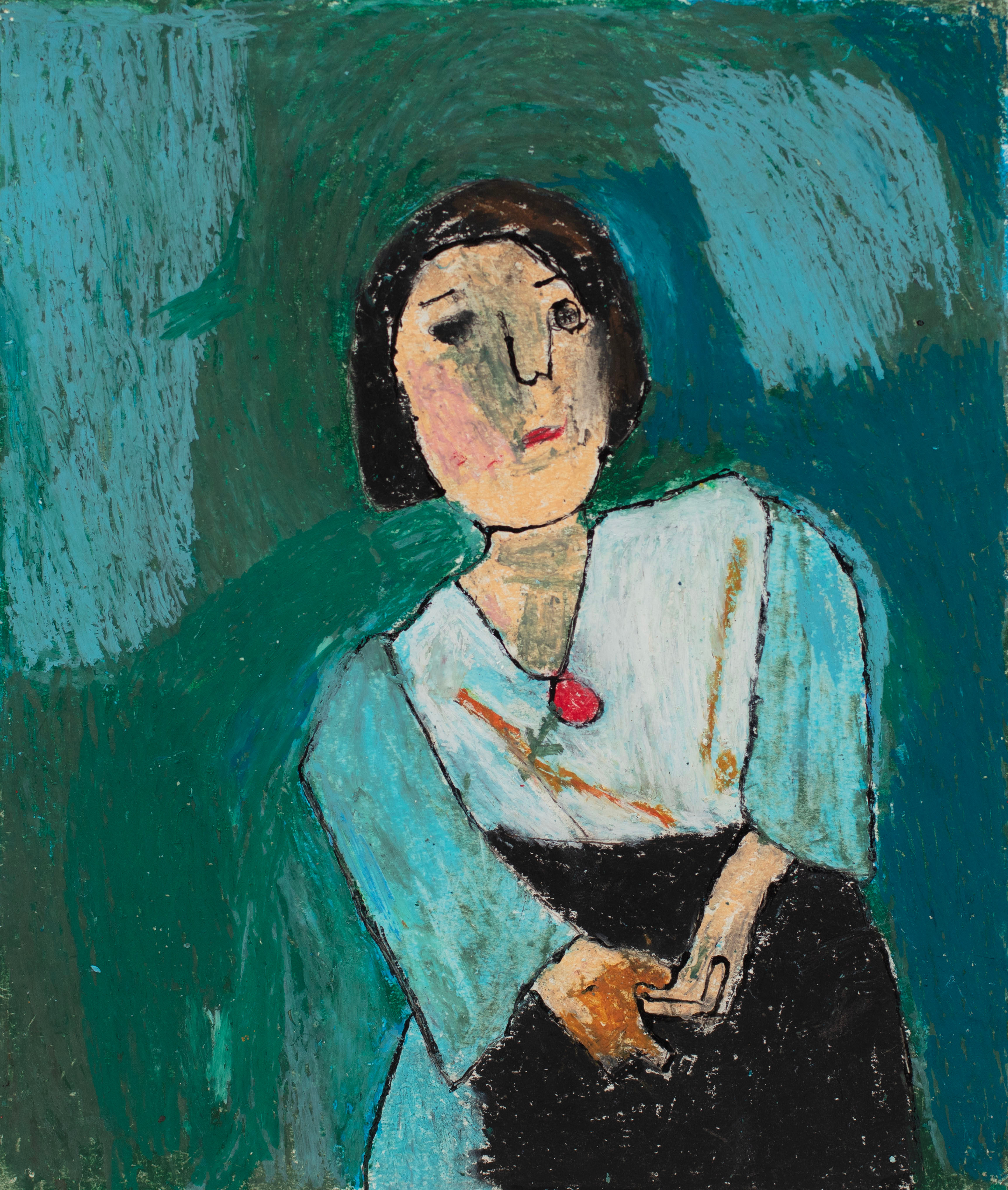 Woman with Red Necklace