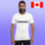 Canada T-shirt, short sleeve, white, black writing, all upper case