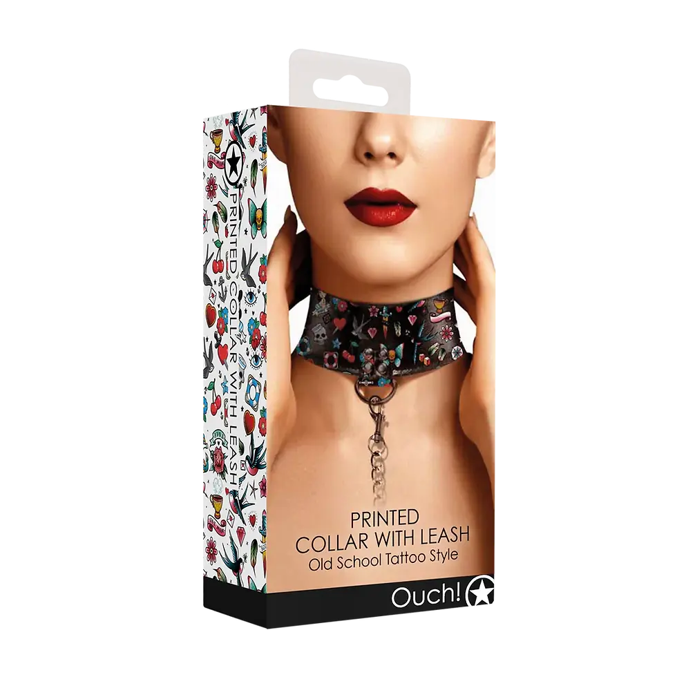 Printed Collar With Leash
