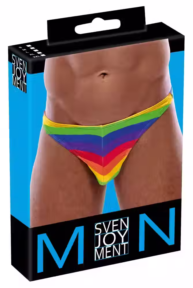 Rainbow-coloured thong