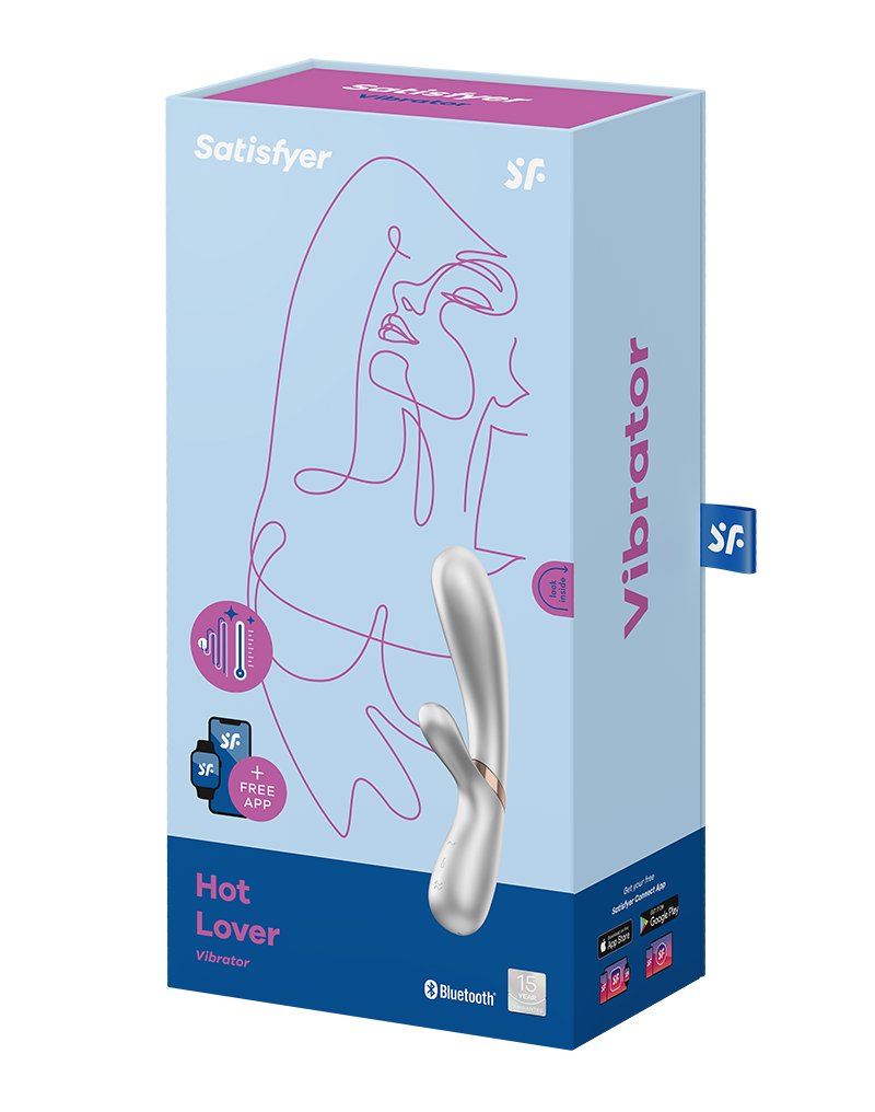 SATISFYER - HOT LOVER - HEATING VIBRATOR - SILVER