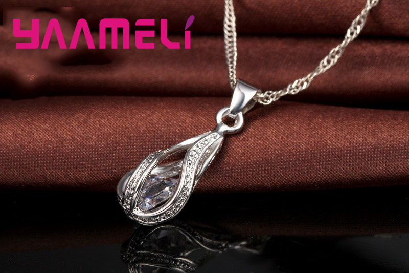 Thumbnail: Lumière Grace Jewellery Set – Silver Necklace & Earrings