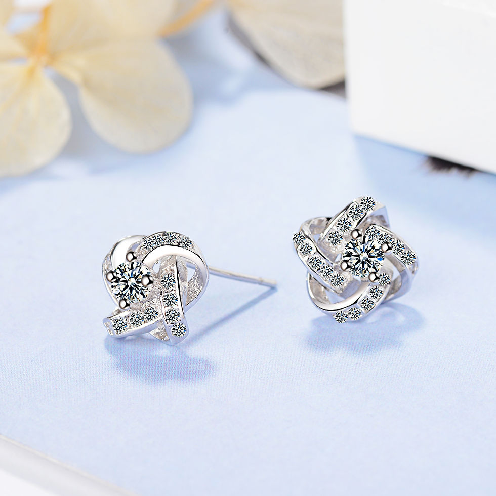 Thumbnail: Eternal Embrace Earrings Silver 