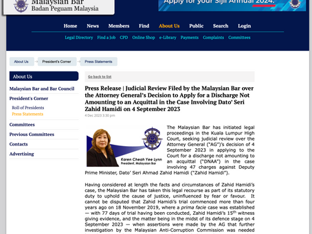 Karen should also do a review on the withdrawal (DNAA) …..instead of being selective.