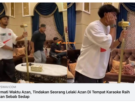 HORMATI WATKU AZAN DI KAROKE? INI KERJA ORANG GILA ATAU MABUK. 