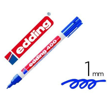 ROTULADOR PERMANENTE AZUL.