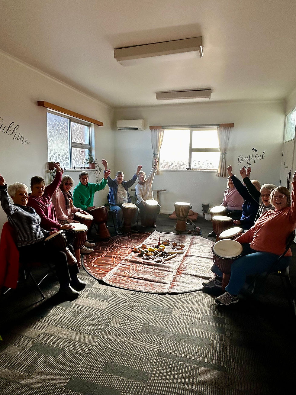 Finding Rhythm Together: Drum Therapy with the Mersey Valley Ladies PROBUS Club, Latrobe. 