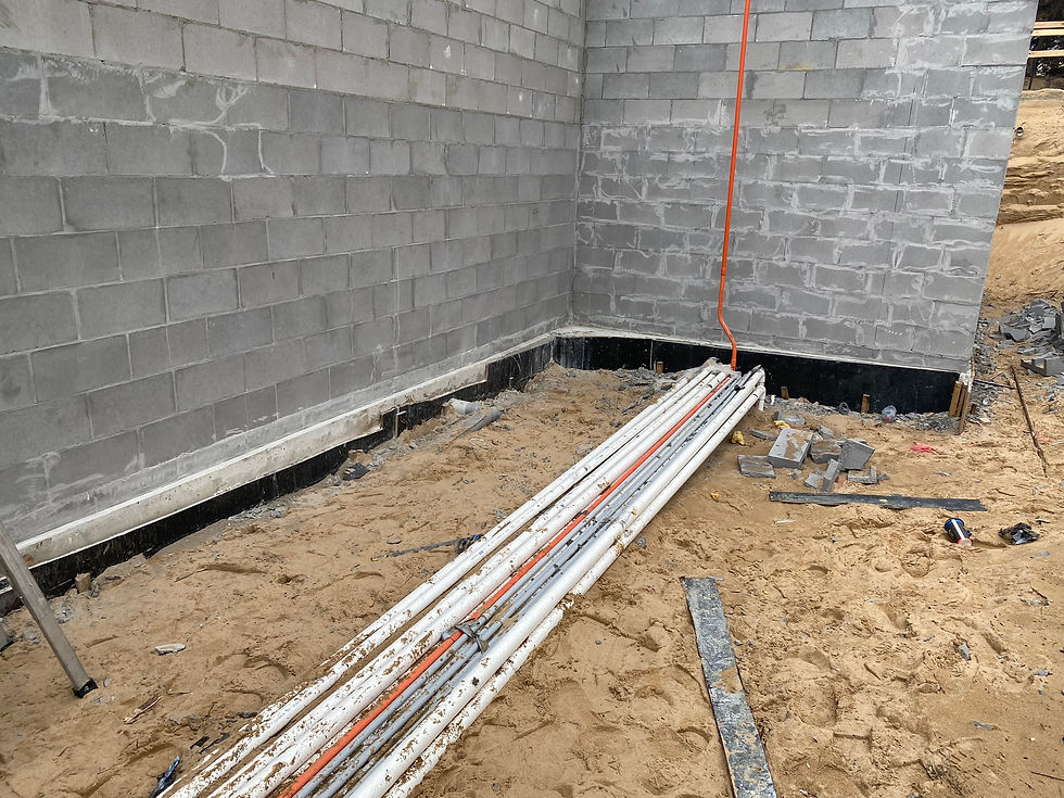 Underground walls before waterproofing