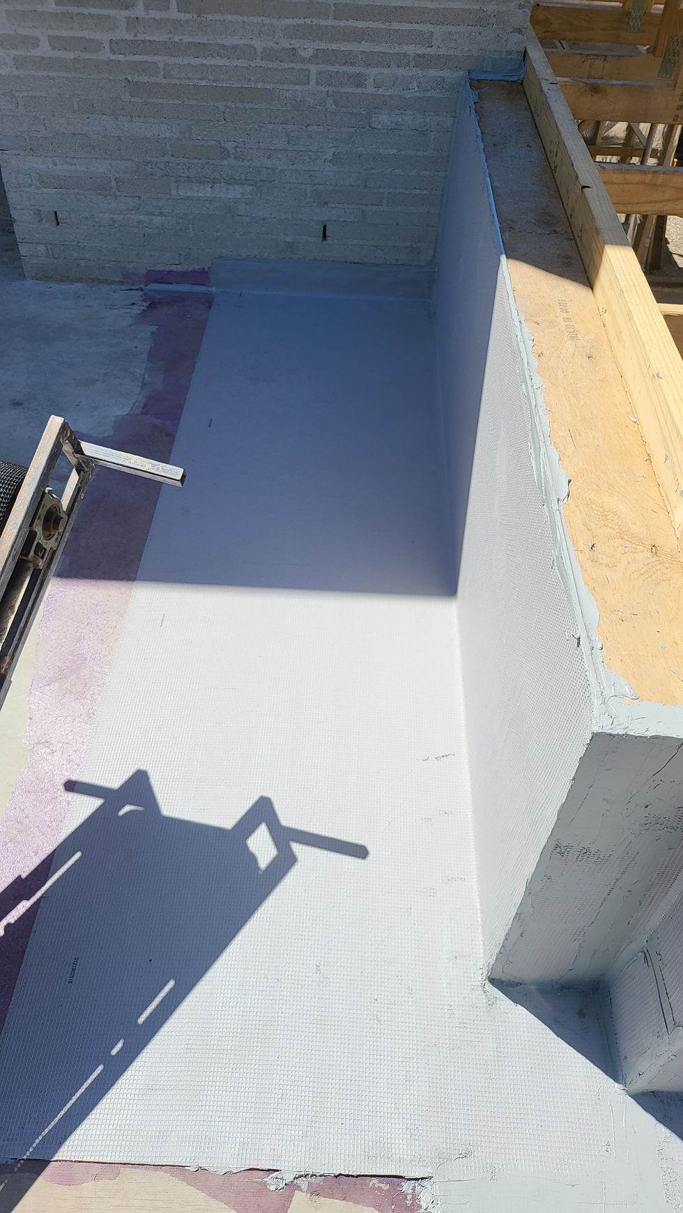 Waterproofing in progress