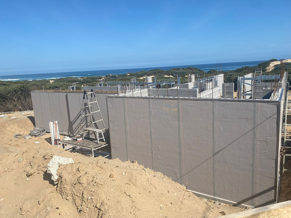 Walls waterproofed
