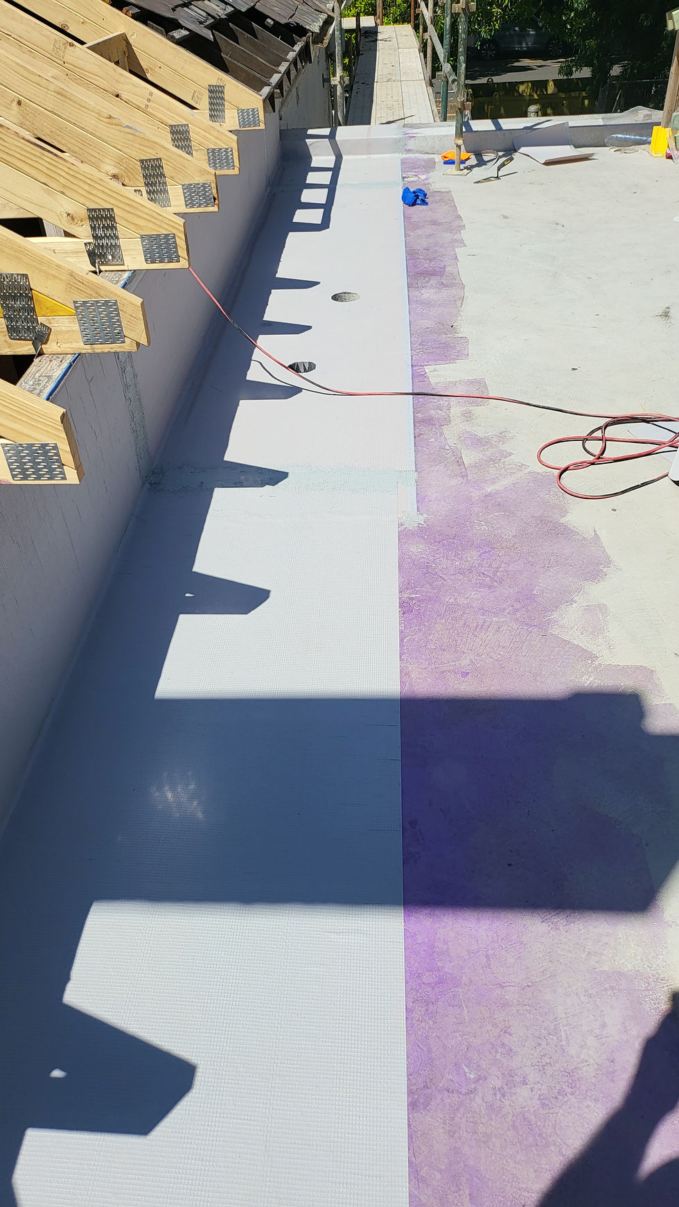 Walls completed, floor in progress