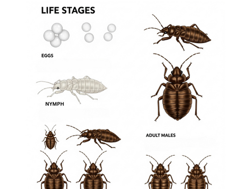 life stages of bed bugs chart