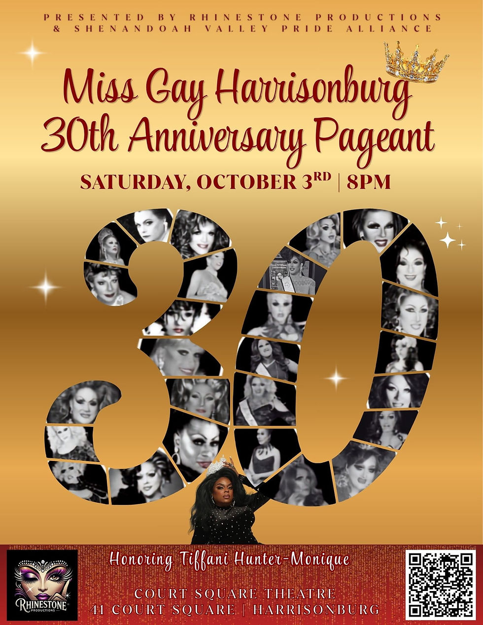 Crowned in Gold: Celebrating 30 Years of the Miss Gay Harrisonburg Pageant