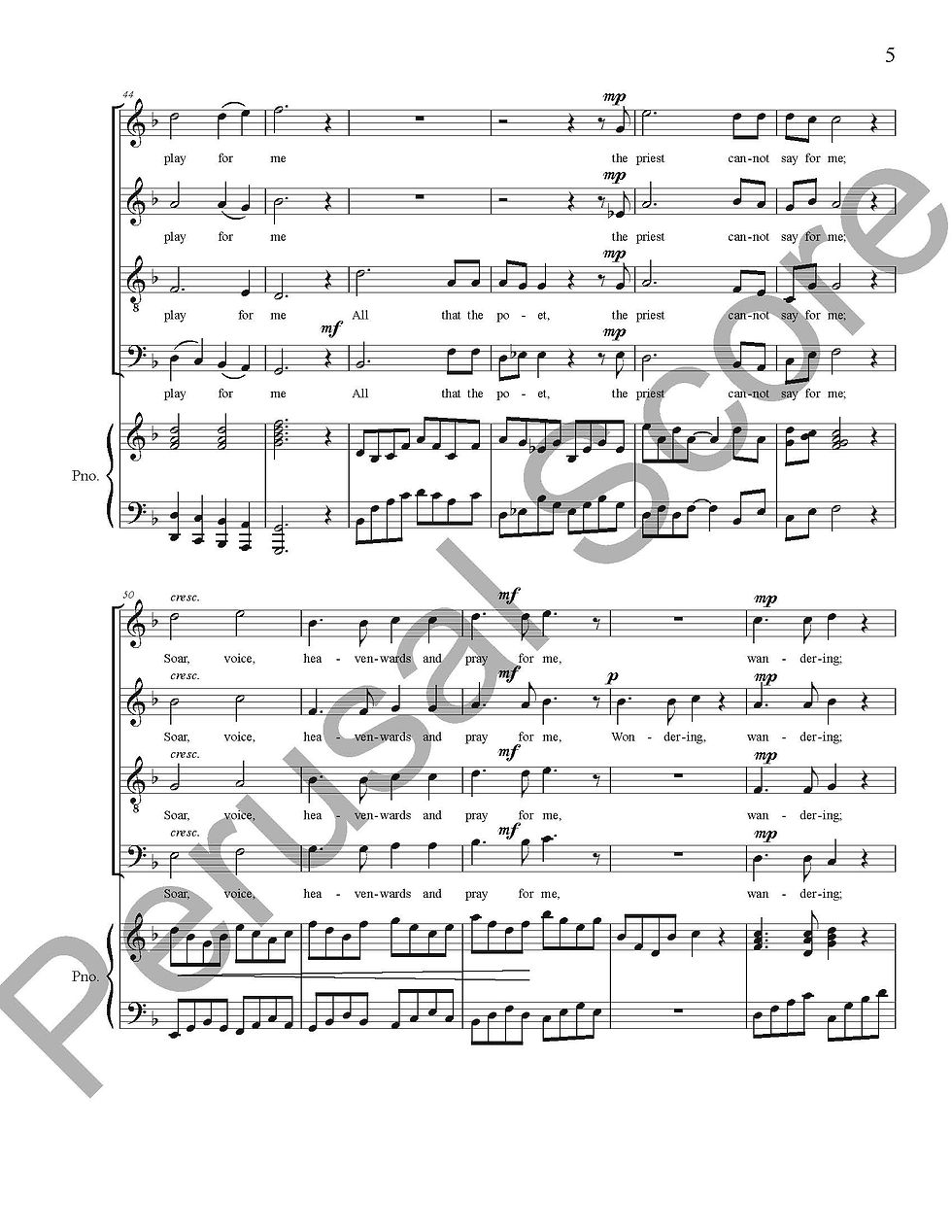 Thumbnail: Speak, Music SATB