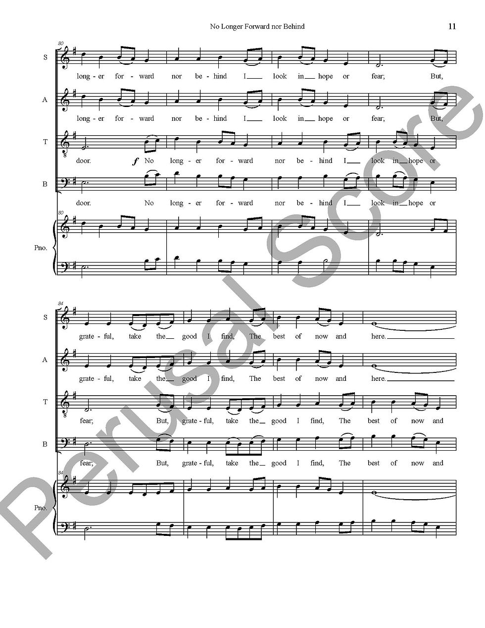 Thumbnail: No Longer Forward SATB