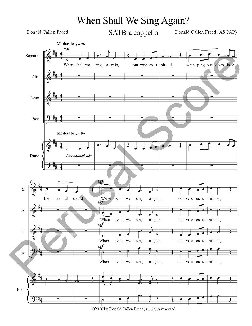 Thumbnail: When Shall We Sing Again? SATB a capp.