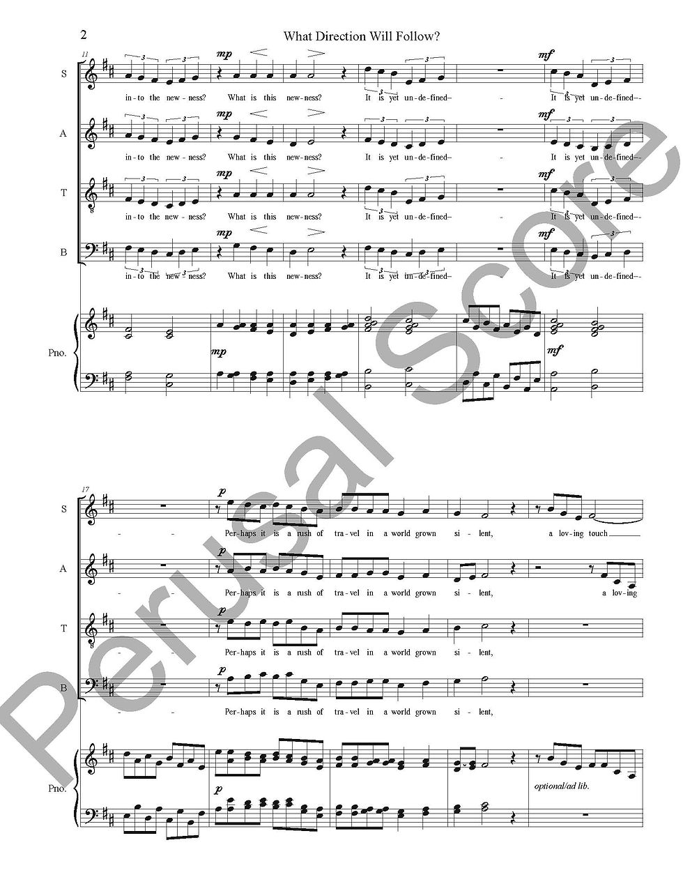 Thumbnail: What Direction Will Follow? SATB