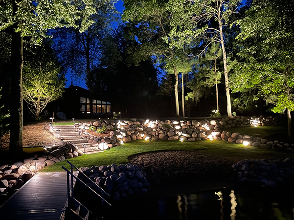 boulder wall installation