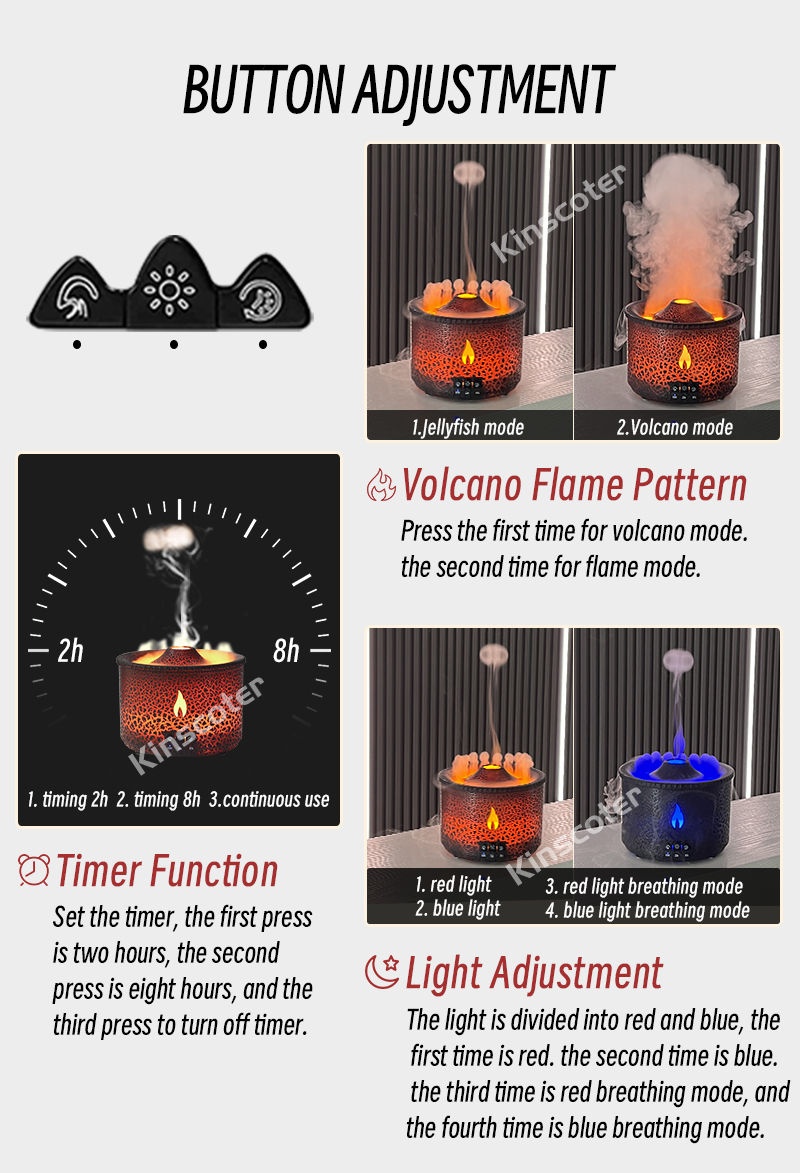 Miniatura: Jellyfish Smoke Ring Aroma Diffuser Creative Volcanic Air Humidifier Aromatherap