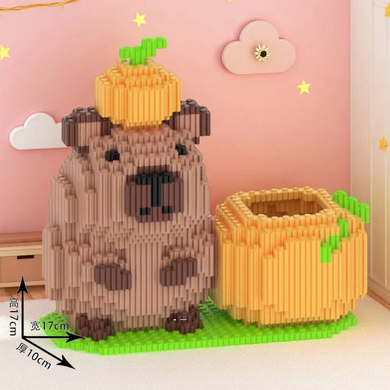 Miniatura: Capybara Building Block Pen Holder Panda Desk Organizer for Office Supplies Cosm