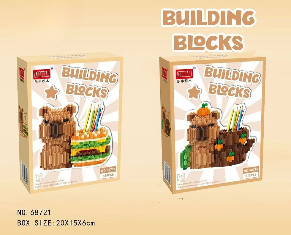 Miniatura: Capybara Building Block Pen Holder Panda Desk Organizer for Office Supplies Cosm