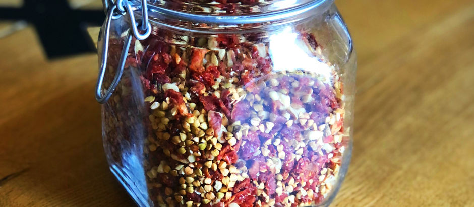 Mélange sarrasin grillé, noix de pécan et tomates séchées- avec Thermomix®