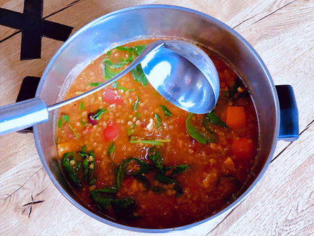 La soupe d'automne aux lentilles corails et légumes - avec Thermomix®