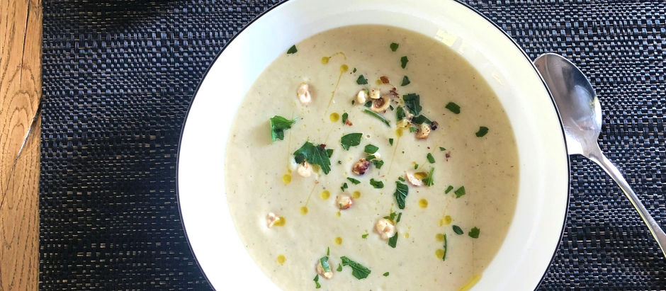 La crème de céleri, pomme à l'huile de truffe- avec Thermomix®