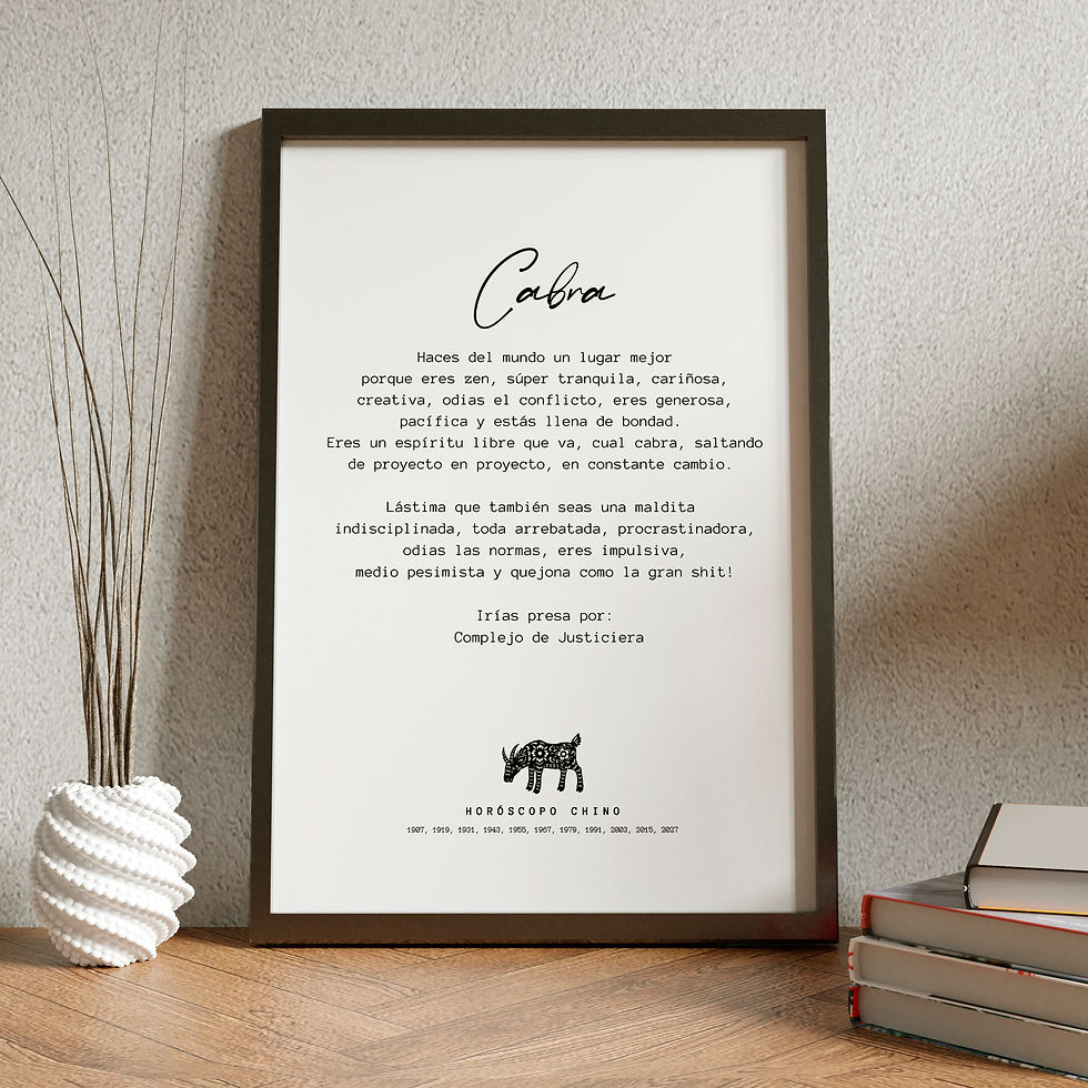 Cuadro CABRA Horóscopo Chino