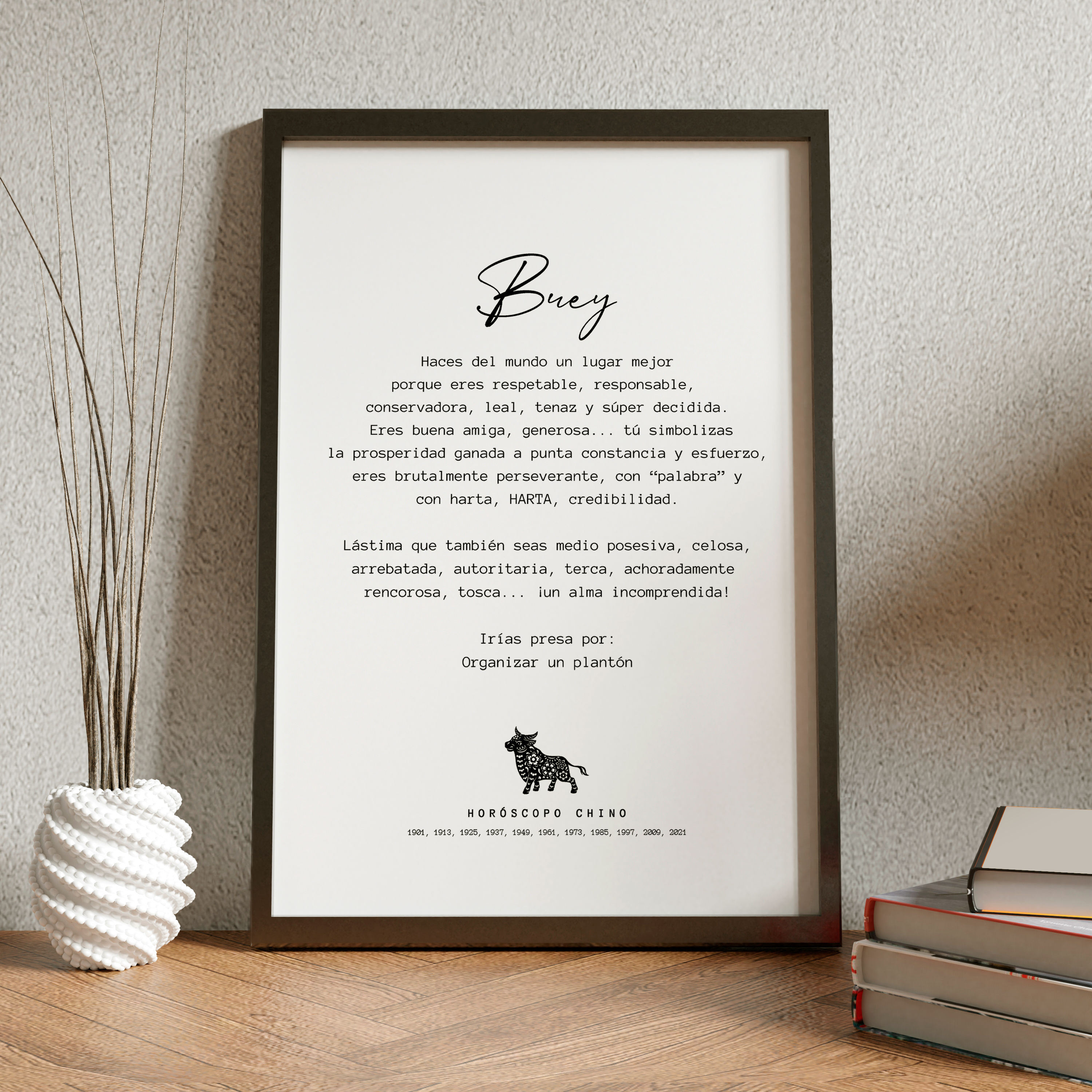 Cuadro BUEY Horóscopo Chino