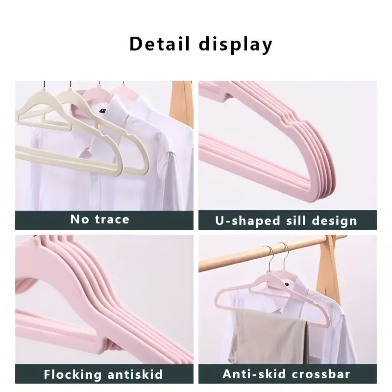 Miniatura: Space-Saving Non-Slip Flocking Hangers for Clothes