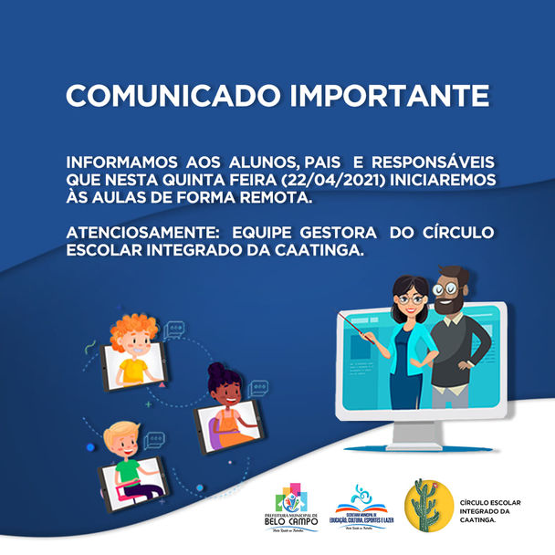 VOLTA ÀS AULAS - CÍRCULO ESCOLAR INTEGRADO DA CAATINGA