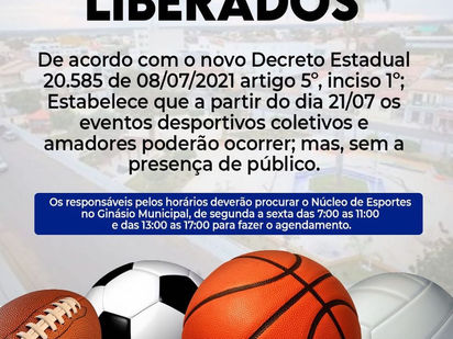 EVENTOS DESPORTIVOS LIBERADOS