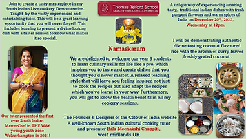 flyer for a cooking demo on 20th dec 2023 neil..PNG