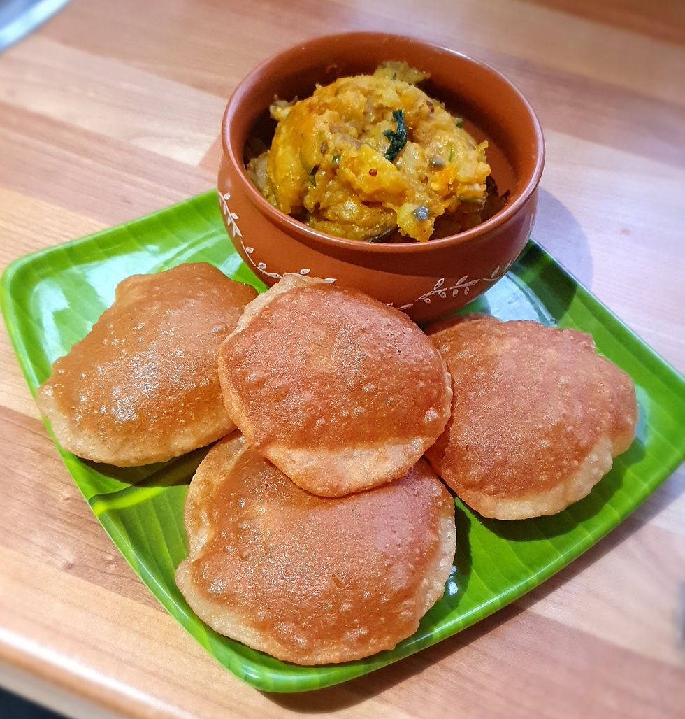 South Indian light tiffin poori