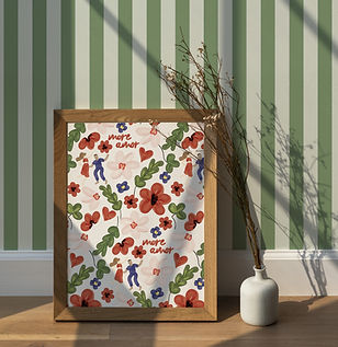 Création de motifs floraux collection Festa Sema Design — illustrations surface pattern, éclAure création