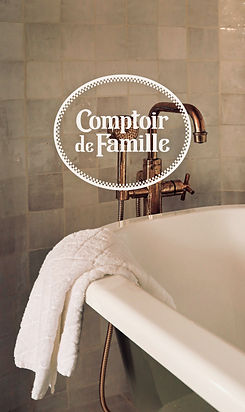 Refonte packaging gel douche Amande Comptoir de Famille — style naturel et botanique, éclAure création