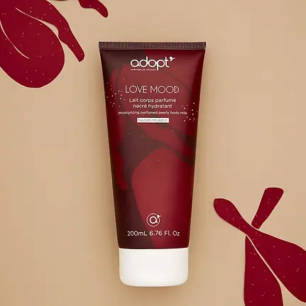 Direction artistique Love Mood Adopt' — univers oriental et ambré, packaging lait corps