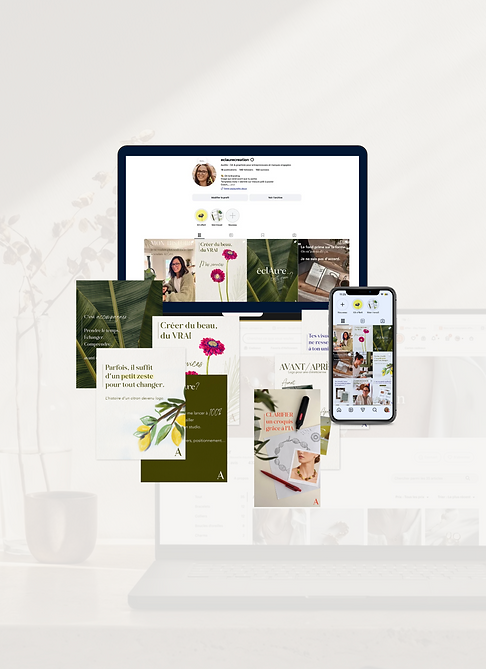 Templates Instagram sur mesure par éclAure Création — graphiste freelance à Bordeaux