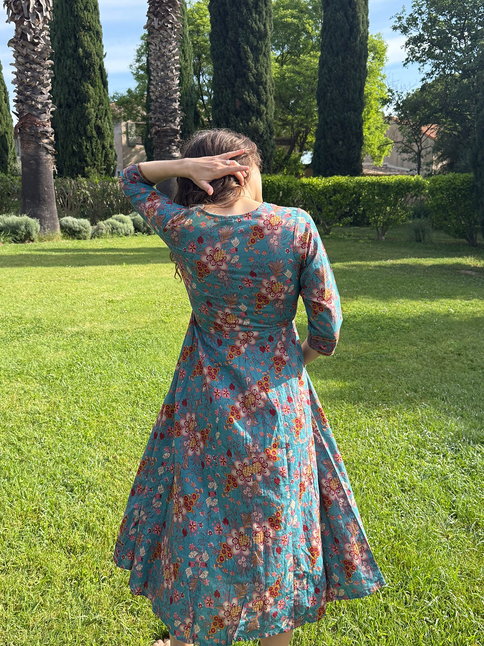 Miniature : Robe Gypsy  bleu turquoise 