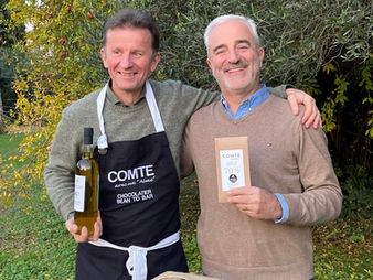 Une plaquette de chocolat bio avec l’huile d’olive du Domaine des Clos